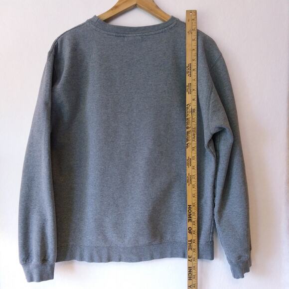 HUF Men M Sweatshirt Crewneck Gray Logo Aztec Tribal Unisex Casual Street Skater - Picture 7 of 8